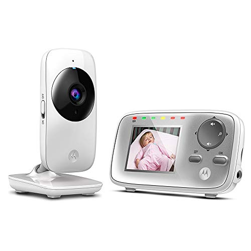 Motorola MBP 482 - Babyphone vidéo avec écran 2.4', éco mode et vision nocturne, couleur blanc